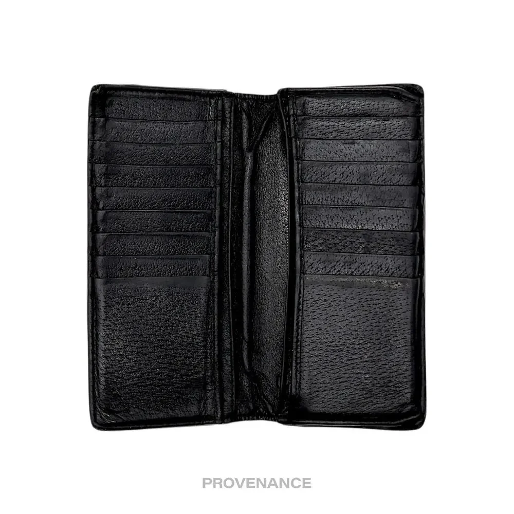 🔴 Gucci GG Marmont Long Wallet - Black Leather